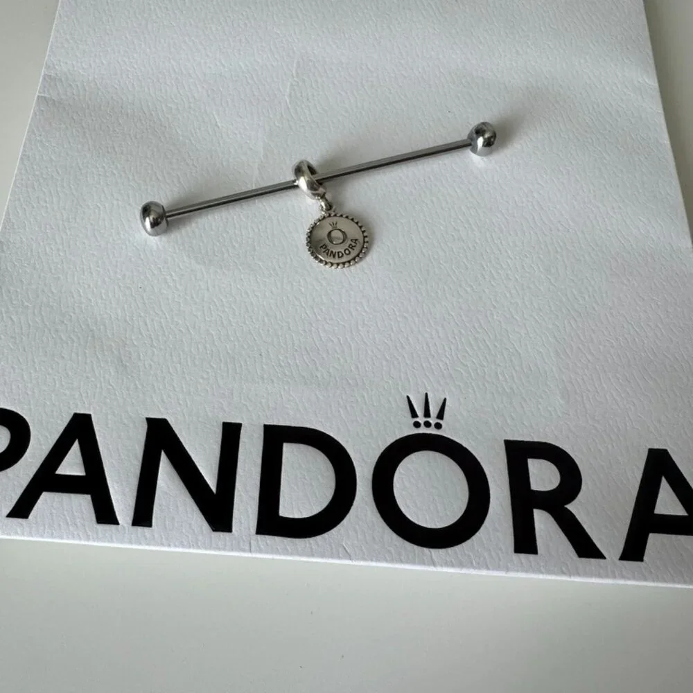 Genuine Pandora Icon Dangle Charm 925 Silver Engravable 791169 - Picture 2 of 6
